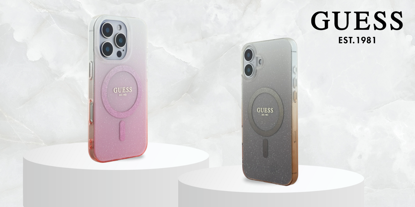 Guess GUHMP16SHGRCELP Apple iPhone 16 6.1″ rožinės spalvos kietas dėklas IML Glitter Gradient MagSafe aprašymas - Prekės nuotrauka Guess GUHMP16SHGRCELP Apple iPhone 16 6.1″ rožinės spalvos kietas dėklas IML Glitter Gradient MagSafe aprašymas - Prekės nuotrauka