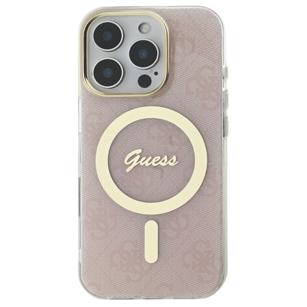 Guess GUHMP16XH4STP Apple iPhone 16 Pro Max 6.9″ rožinės spalvos kietas dėklas IML 4G MagSafe aprašymas - Prekės nuotrauka Guess GUHMP16XH4STP Apple iPhone 16 Pro Max 6.9″ rožinės spalvos kietas dėklas IML 4G MagSafe aprašymas - Prekės nuotrauka