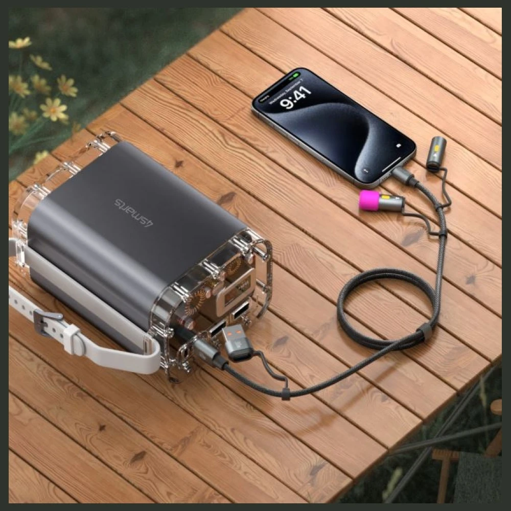 4Smarts 4in1 USB-C Cable Set Explorer 60W 1m juodas aprašymas - Prekės nuotrauka 4Smarts 4in1 USB-C Cable Set Explorer 60W 1m juodas aprašymas - Prekės nuotrauka