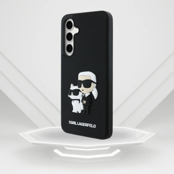 Karl Lagerfeld KLHCS24FE3DRKCNK S24 FE S721 dėklas telefonui juodos spalvos hardcase 3D Rubber Karl&Choupette aprašymas - Prekės nuotrauka Karl Lagerfeld KLHCS24FE3DRKCNK S24 FE S721 dėklas telefonui juodos spalvos hardcase 3D Rubber Karl&Choupette aprašymas - Prekės nuotrauka