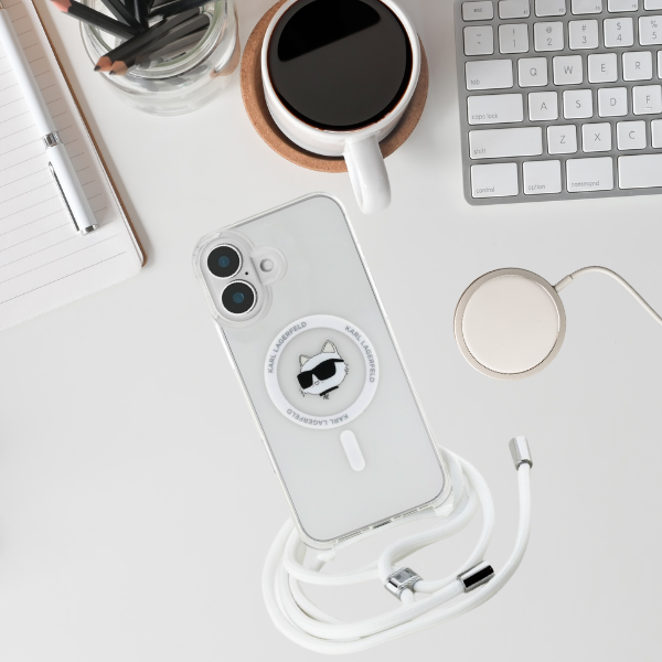 Karl Lagerfeld KLHMP16SHCCHNT Apple iPhone 16 6.1″ kietas dėklas skaidrus IML Choupette Head & Cord Magsafe aprašymas - Prekės nuotrauka Karl Lagerfeld KLHMP16SHCCHNT Apple iPhone 16 6.1″ kietas dėklas skaidrus IML Choupette Head & Cord Magsafe aprašymas - Prekės nuotrauka