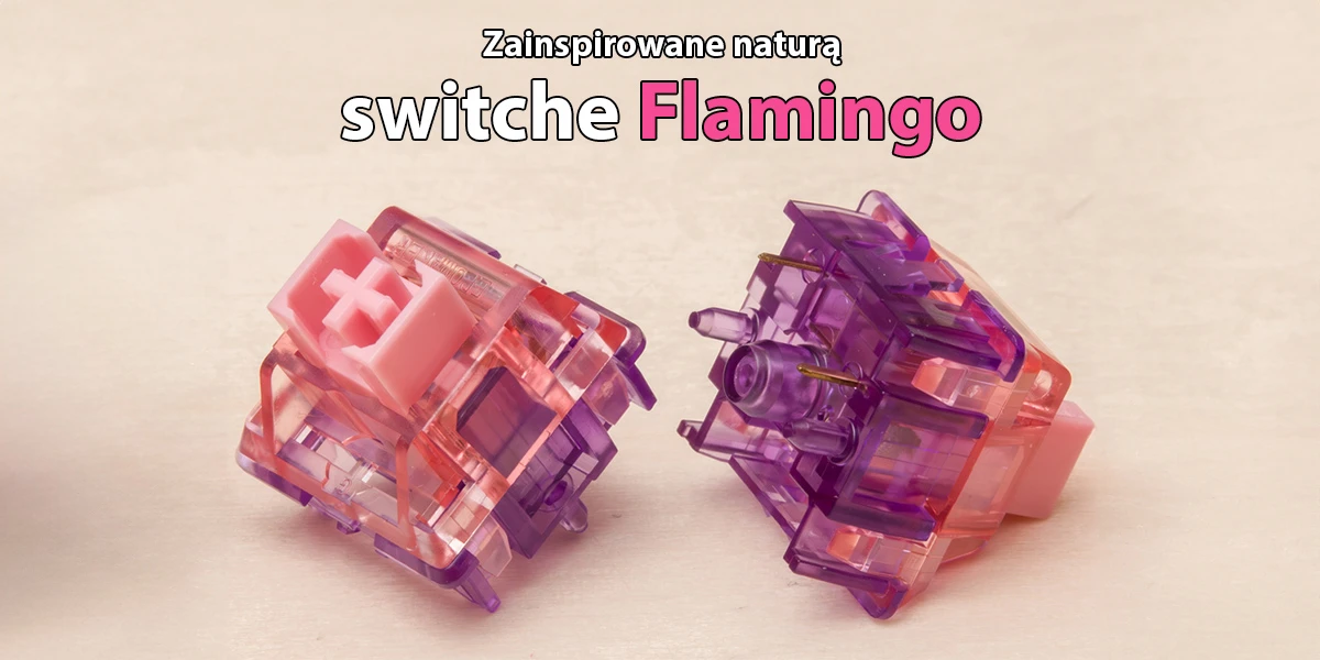 Epomaker RT65 Flamingo Switch mechaninė klaviatūra pilkai balta aprašymas - Prekės nuotrauka