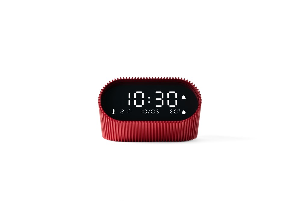 Lexon Ray Clock žadintuvas su temperatūros ir drėgmės jutikliu, raudonas, LR155SR3 aprašymas - Prekės nuotrauka Lexon Ray Clock žadintuvas su temperatūros ir drėgmės jutikliu, raudonas, LR155SR3 aprašymas - Prekės nuotrauka