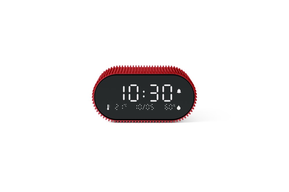 Lexon Ray Clock žadintuvas su temperatūros ir drėgmės jutikliu, raudonas, LR155SR3 aprašymas - Prekės nuotrauka Lexon Ray Clock žadintuvas su temperatūros ir drėgmės jutikliu, raudonas, LR155SR3 aprašymas - Prekės nuotrauka