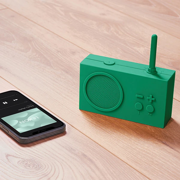 LEXON | FM radio and wireless speaker | TYKHO3 | W | Bluetooth | Žalias | Belaidė jungtis aprašymas - Prekės nuotrauka LEXON | FM radio and wireless speaker | TYKHO3 | W | Bluetooth | Žalias | Belaidė jungtis aprašymas - Prekės nuotrauka
