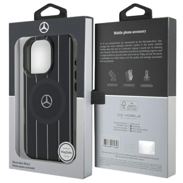 Mercedes MEHMP16S23HRSK Apple iPhone 16 6.1″ juodos spalvos kietas dėklas MB Double Layer Crossed Lines MagSafe aprašymas - Prekės nuotrauka Mercedes MEHMP16S23HRSK Apple iPhone 16 6.1″ juodos spalvos kietas dėklas MB Double Layer Crossed Lines MagSafe aprašymas - Prekės nuotrauka