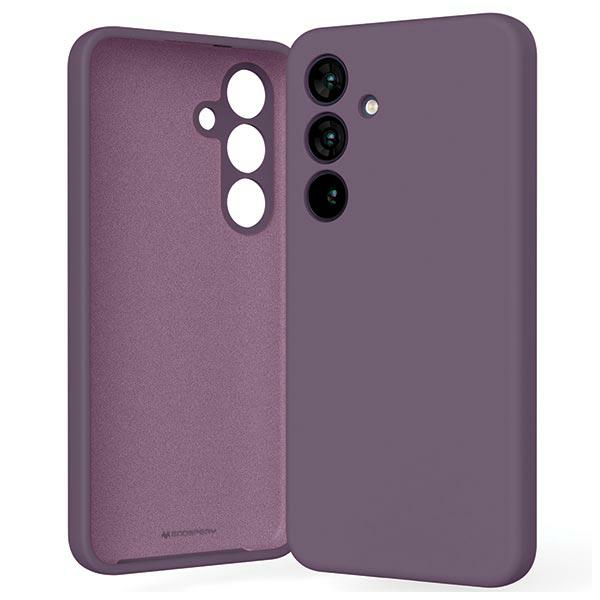 Mercury Silikoninis Samsung Galaxy S24 S921 dėklas telefonui violetinės spalvos aprašymas - Prekės nuotrauka