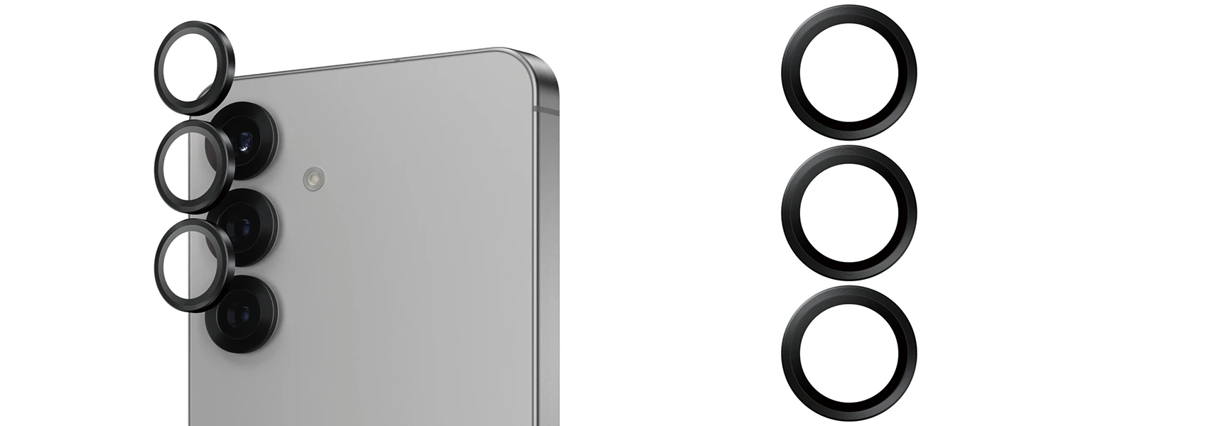 Panzer Glass Ekrano apsauga kamerai PanzerGlass Hoops Lens Protector Samsung Galaxy S25 Plus juodos spalvos aprašymas - Prekės nuotrauka