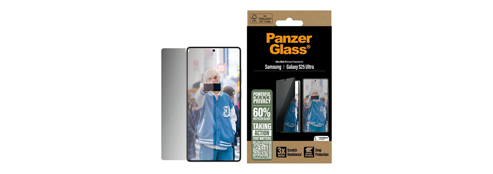 Panzer Glass Stiklas su privatumo apsauga PanzerGlass Ultra-Wide Fit Samsung Galaxy S25 Ultra aprašymas - Prekės nuotrauka Panzer Glass Stiklas su privatumo apsauga PanzerGlass Ultra-Wide Fit Samsung Galaxy S25 Ultra aprašymas - Prekės nuotrauka