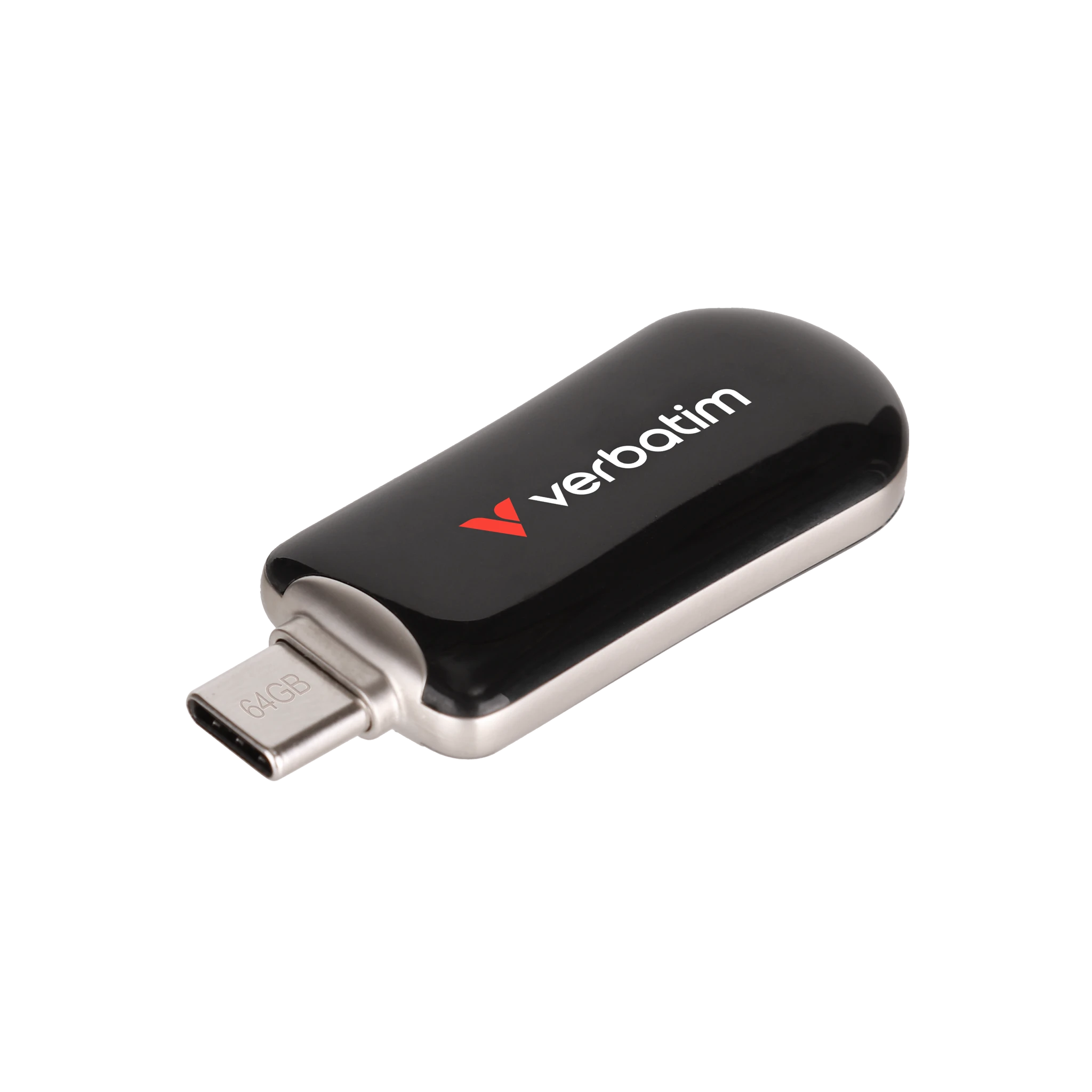 Pendrive Verbatim Plectra 64GB USB-C juodos spalvos 30224 aprašymas - Prekės nuotrauka