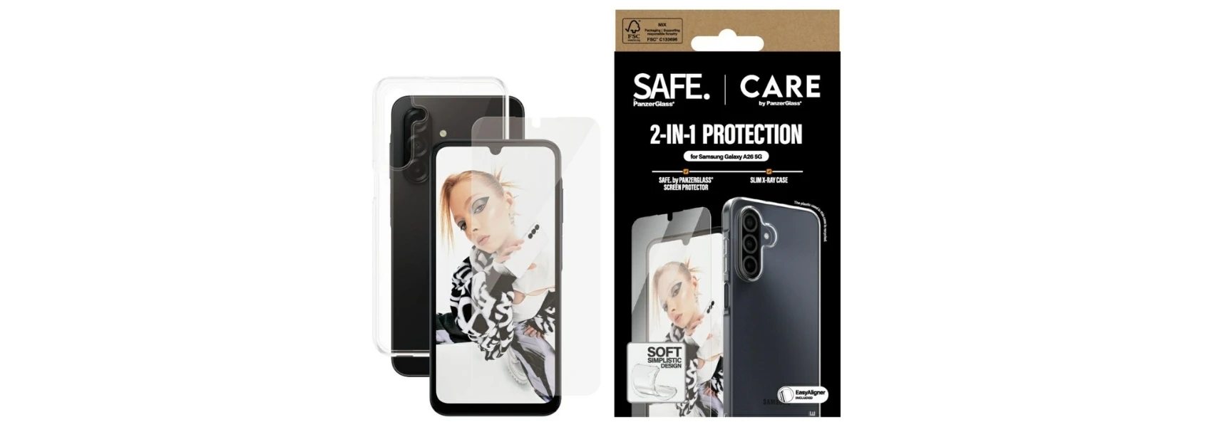 Panzer Glass Apsauginis rinkinys CARE by PanzerGlass Fashion 2in1 dėklas+apsauginis stiklas Samsung Galaxy A26 5G aprašymas - Prekės nuotrauka Panzer Glass Apsauginis rinkinys CARE by PanzerGlass Fashion 2in1 dėklas+apsauginis stiklas Samsung Galaxy A26 5G aprašymas - Prekės nuotrauka