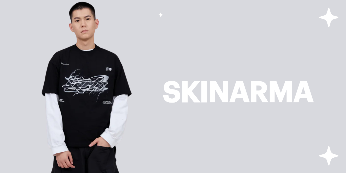 „skinarma“ marškinėliai su boltu XL, juodi