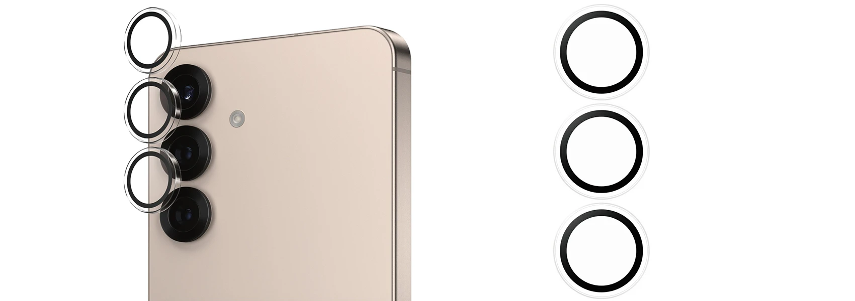 „Panzer Glass PanzerGlass Hoops“ objektyvo apsauga „Samsung Galaxy S25“, permatoma aprašymas - Prekės nuotrauka „Panzer Glass PanzerGlass Hoops“ objektyvo apsauga „Samsung Galaxy S25“, permatoma aprašymas - Prekės nuotrauka