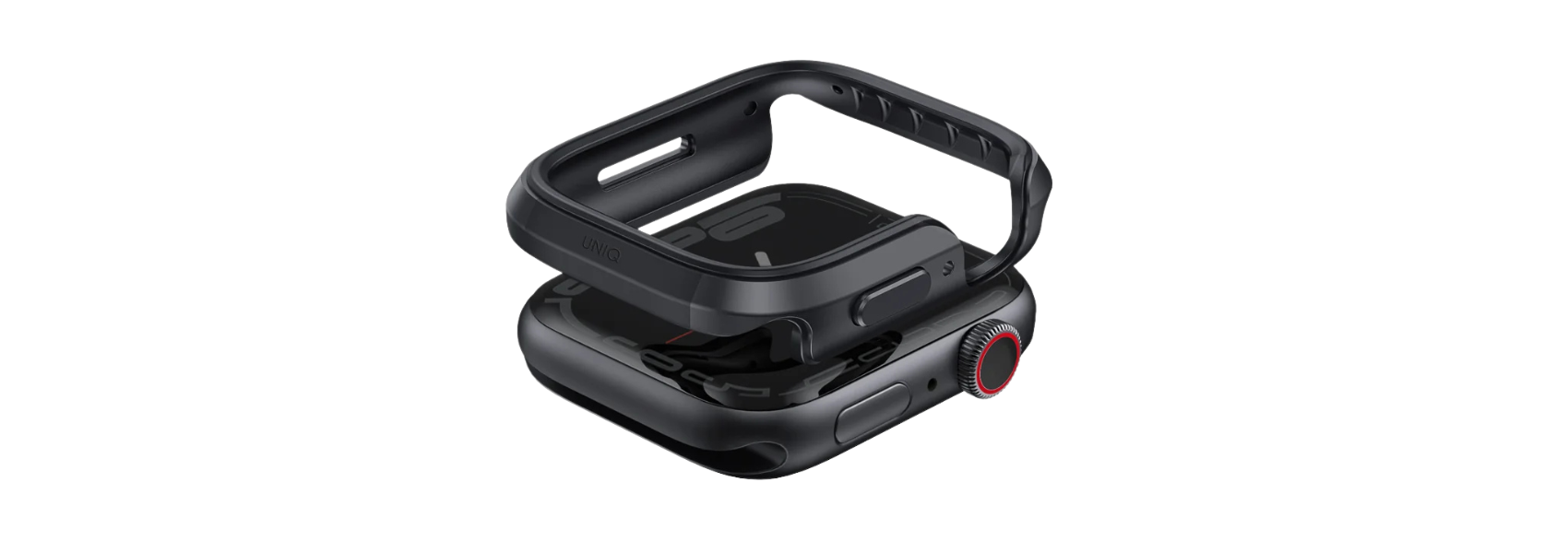 Dėklas UNIQ Valencia case Apple Watch Series 46mm midnight juodas aprašymas - Prekės nuotrauka