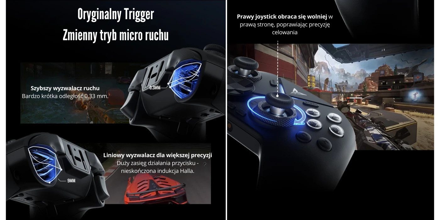 „Flydigi VADER 4 PRO“ universalus „Bluetooth“ žaidimų valdiklis aprašymas - Prekės nuotrauka