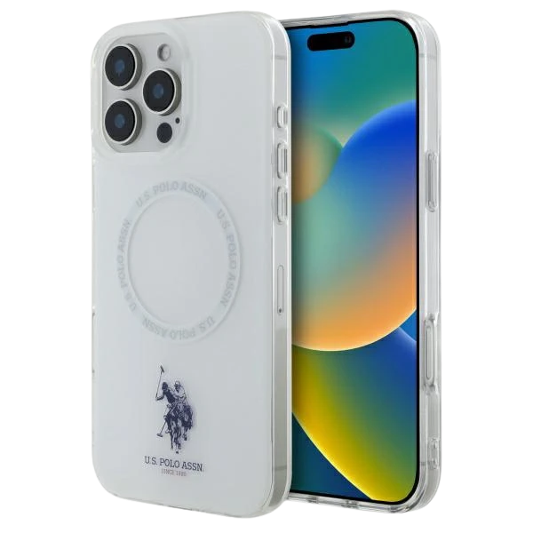 Us Polo Assn US Polo IML Ring MagSafe Apple iPhone 16 Pro Case - dėklas telefonui baltos spalvos aprašymas - Prekės nuotrauka Us Polo Assn US Polo IML Ring MagSafe Apple iPhone 16 Pro Case - dėklas telefonui baltos spalvos aprašymas - Prekės nuotrauka
