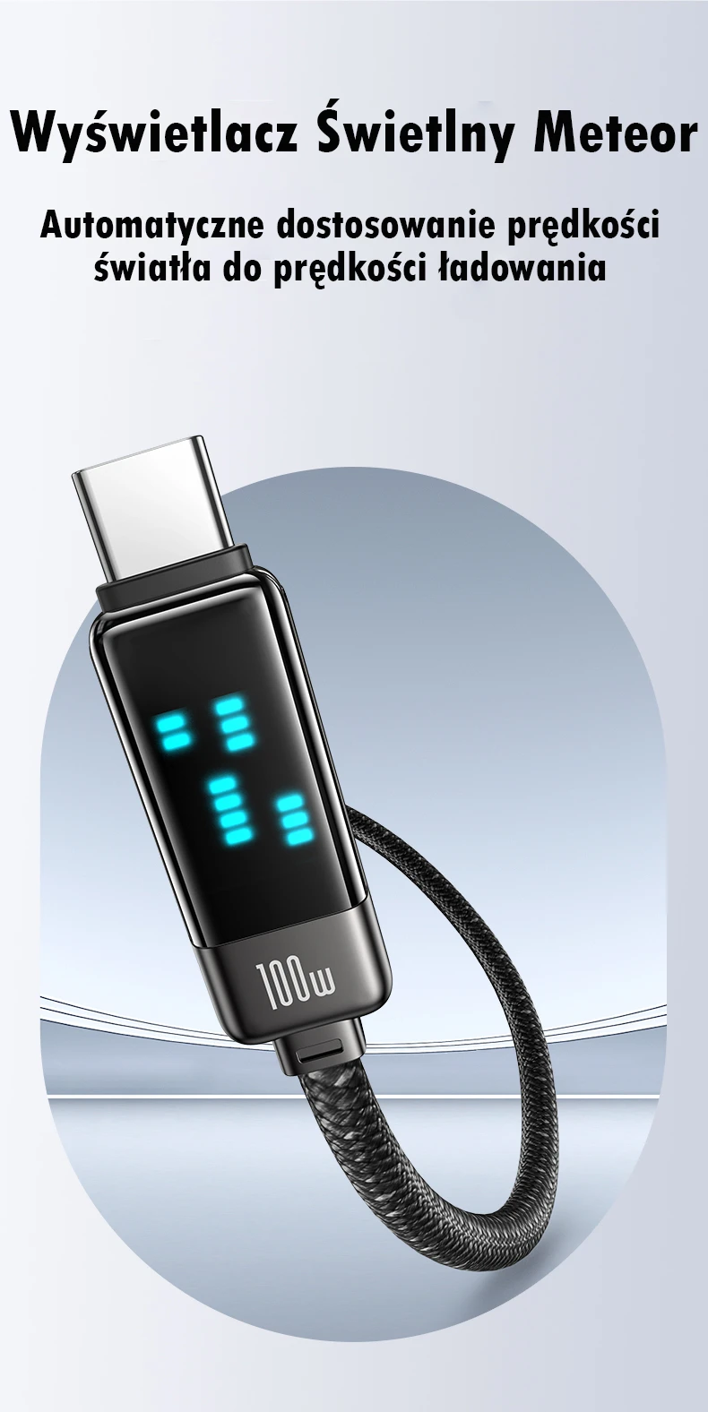 USAMS Kabelis USB-C į USB-C 100W 1.2m cinko lydinio greito įkrovimo duomenų kabelis Meteor Series SJ744USB02 (US-SJ744) aprašymas - Prekės nuotrauka USAMS Kabelis USB-C į USB-C 100W 1.2m cinko lydinio greito įkrovimo duomenų kabelis Meteor Series SJ744USB02 (US-SJ744) aprašymas - Prekės nuotrauka