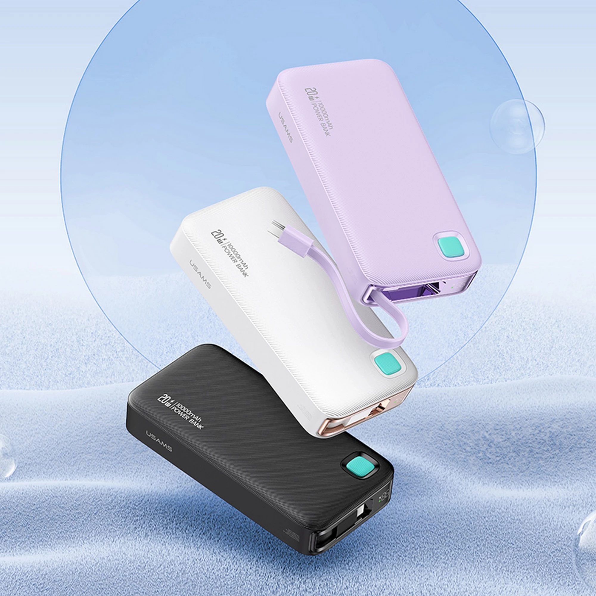 USAMS Powerbank su kabeliu Retractable Lightning 10000 mAh PD 20W Fast Charge XY Series juodos spalvos 10KCD22501 (US-CD225) aprašymas - Prekės nuotrauka USAMS Powerbank su kabeliu Retractable Lightning 10000 mAh PD 20W Fast Charge XY Series juodos spalvos 10KCD22501 (US-CD225) aprašymas - Prekės nuotrauka