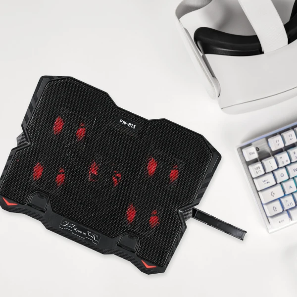XTRIKE ME Nešiojamas kompiuteris Cooling Pad with Built-in Phone Holder FN-813 Juodas aprašymas - Prekės nuotrauka XTRIKE ME Nešiojamas kompiuteris Cooling Pad with Built-in Phone Holder FN-813 Juodas aprašymas - Prekės nuotrauka