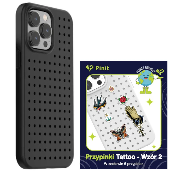Pinit Rinkinys Dėklas Pinit Dynamic + Tattoo Pin iPhone 14 Pro Max 6.7 Pinit Rinkinys Dėklas Pinit Dynamic + Tattoo Pin iPhone 14 Pro Max 6.7
