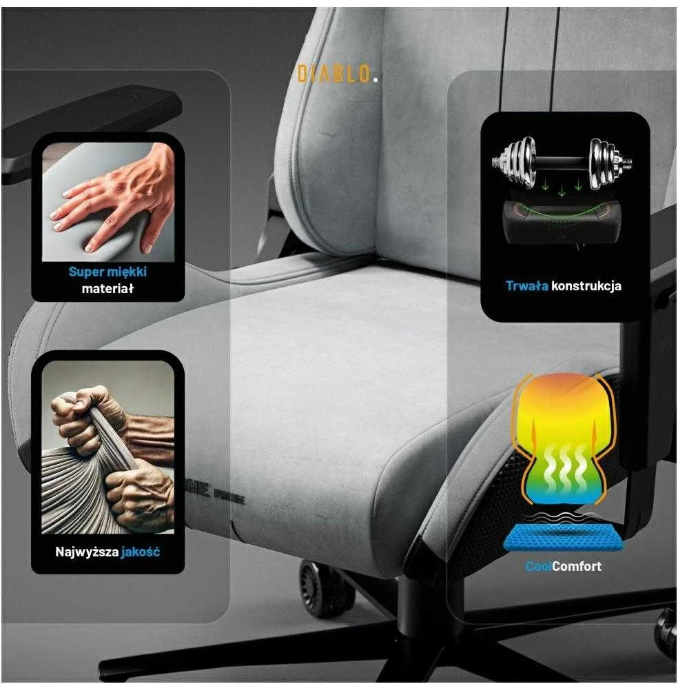 Diablo Chairs Diablo X-One Prime Normal Size - Nightwolf Moon ergonominė kėdė