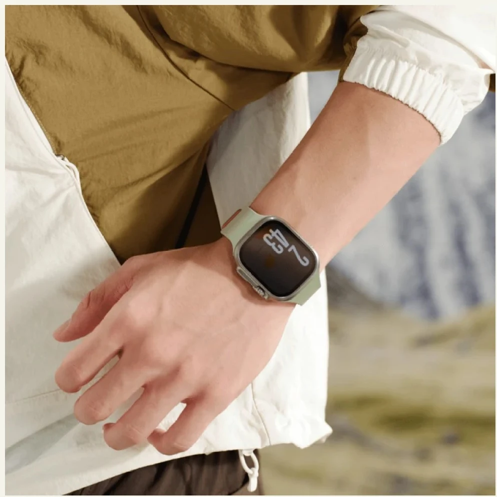 Dirželis Moft Sport do Apple Watch 40/41/42mm khaki žalias - sunrise