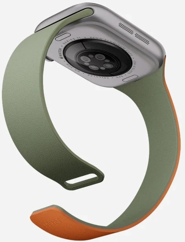 Dirželis Moft Sport do Apple Watch 40/41/42mm khaki žalias - sunrise