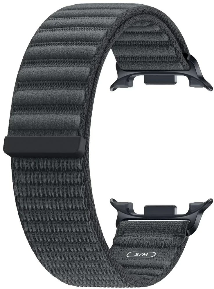 „Samsung Galaxy Watch9“ medžiaginis dirželis (S/M) Juodas
