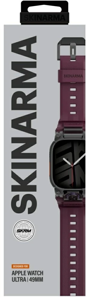 Dirželis Skinarma Talon, skirtas Apple Watch Ultra 49 mm, bordo spalvos