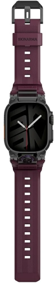 Dirželis Skinarma Talon, skirtas Apple Watch Ultra 49 mm, bordo spalvos