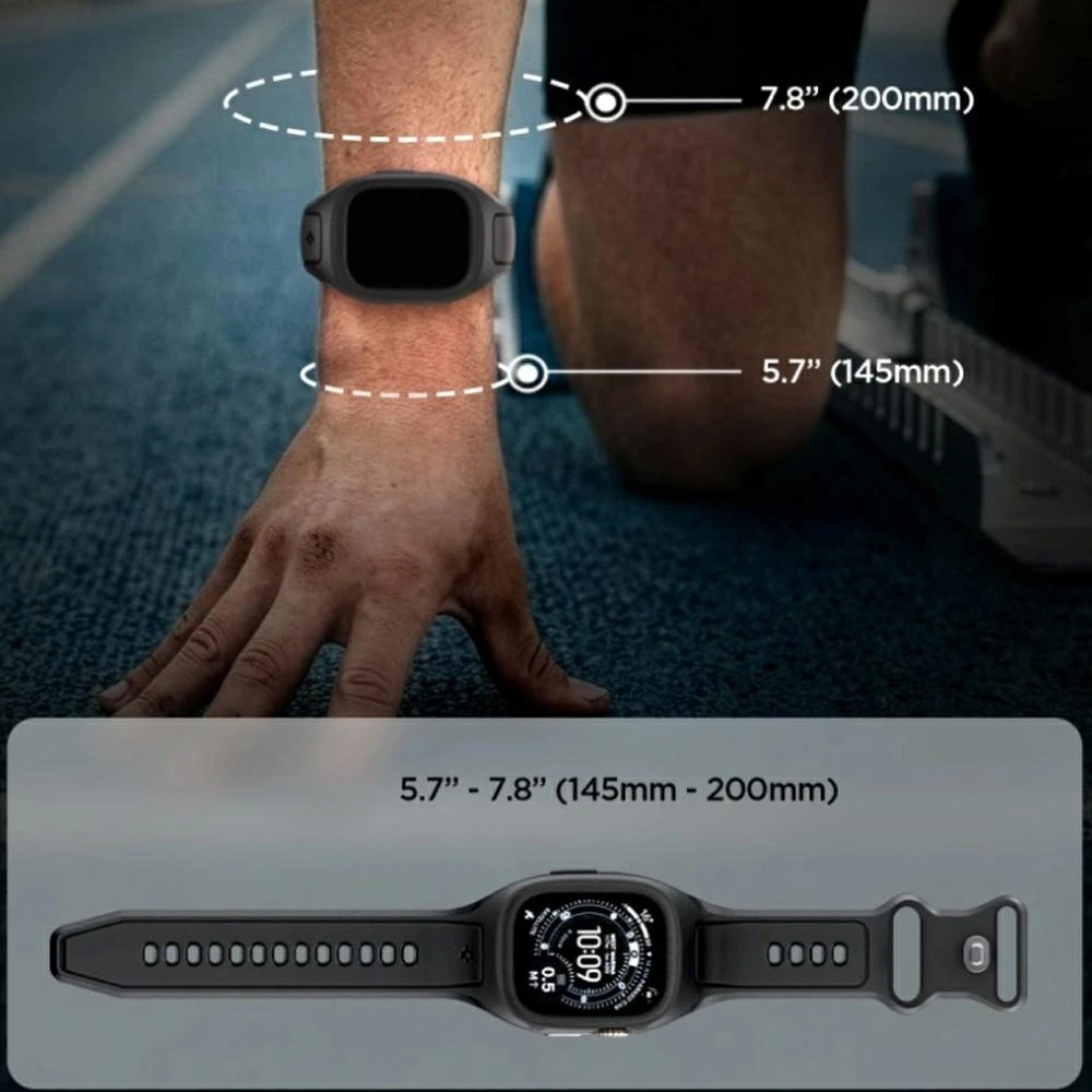 Spigen LIQUID AIR ‘PRO’ APPLE WATCH Ultra 1 / 2 / 3 (49 MM) juodos spalvos