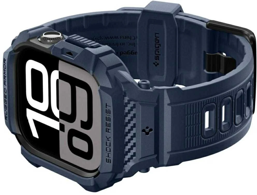 „Spigen Rugged Armor Pro 2“, tamsiai mėlynas, mėlynas - Apple Watch 11 42mm