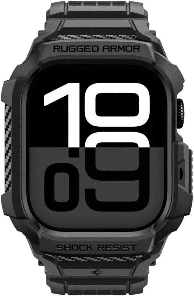„Spigen Rugged Armor Pro 2“, matinis juodas - Apple Watch 11 42mm