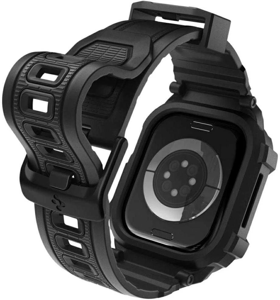 „Spigen Rugged Armor Pro 2“, matinis juodas - Apple Watch 11 42mm
