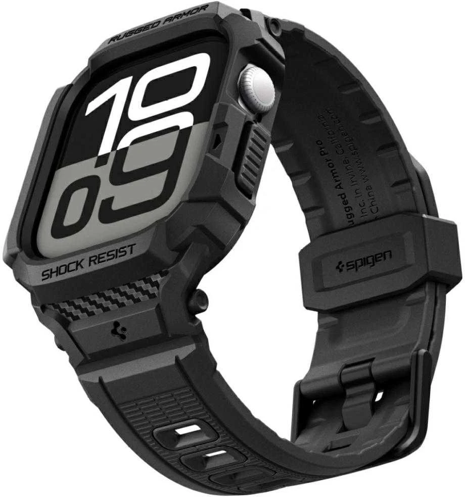 „Spigen Rugged Armor Pro 2“, matinis juodas - Apple Watch 11 42mm