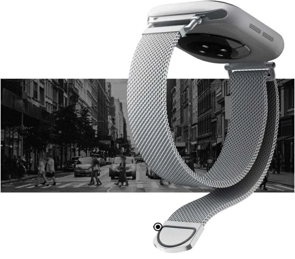 Spigen WBM4 apyrankė Apple Watch 8 / 9 / 10 / 11 / SE (40 / 41 / 42 MM) sidabro spalvos