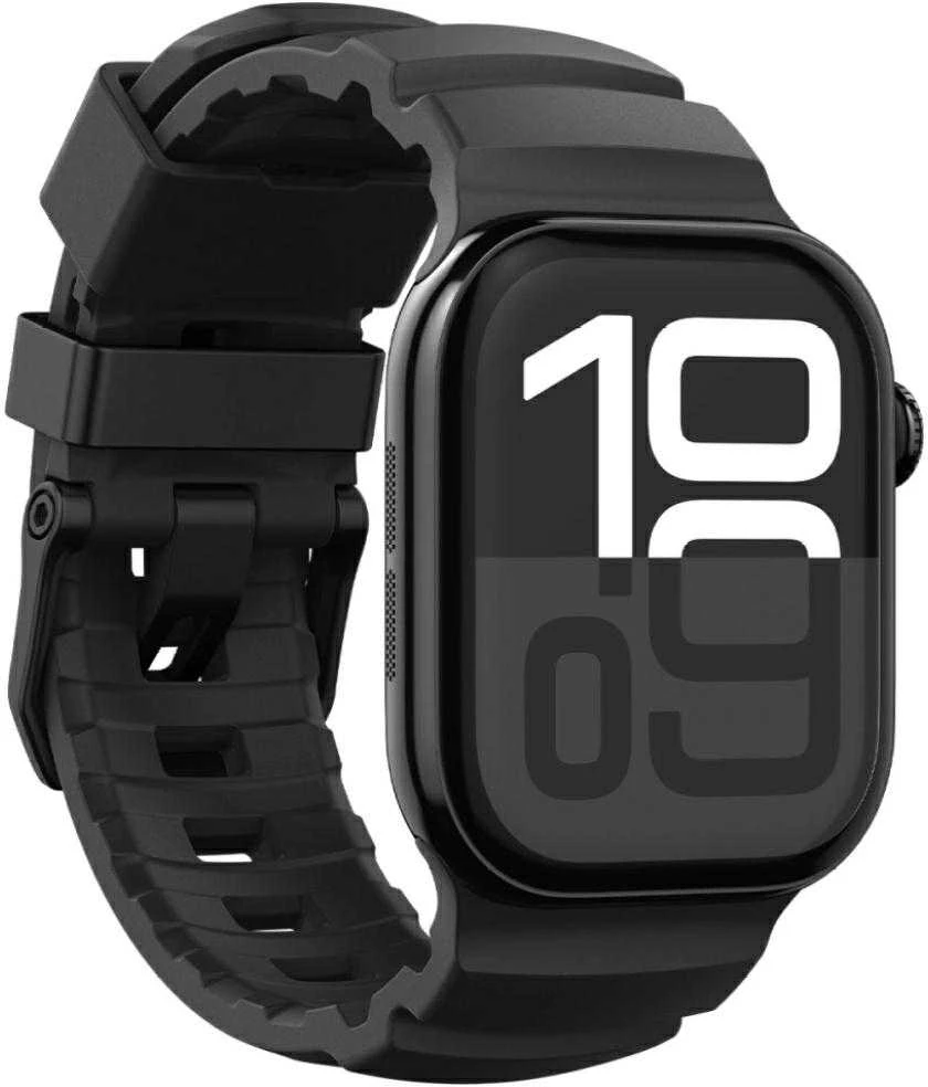 „Spigen“ silikoninė apyrankė, juoda - Apple Watch 49mm/46mm/45mm/44mm