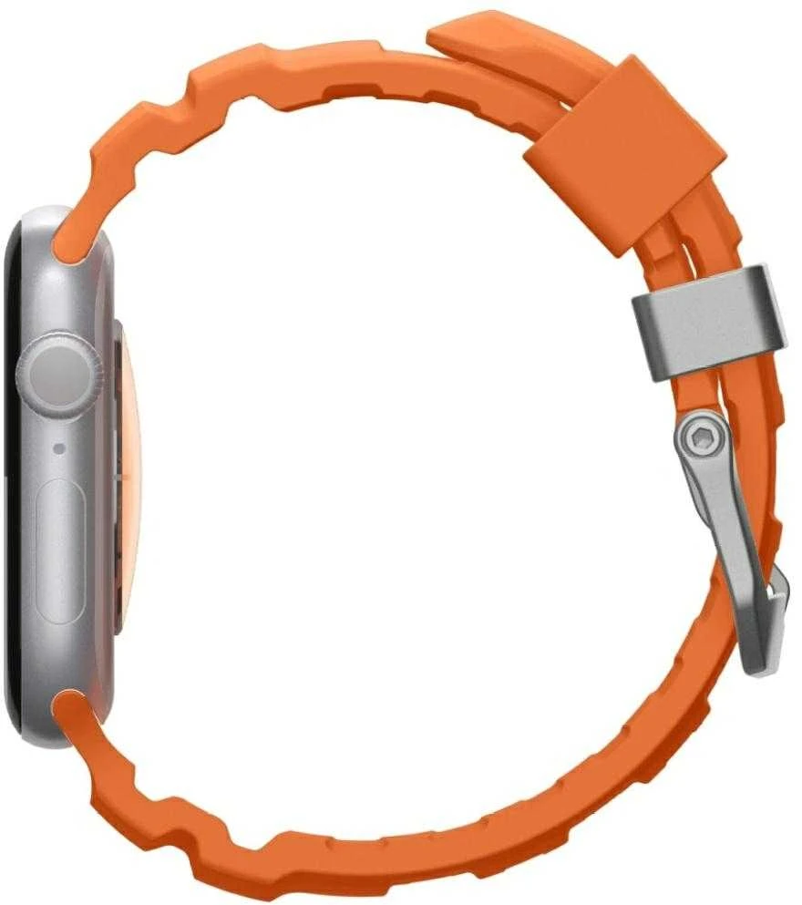 „Spigen“ silikoninė apyrankė, oranžinė - Apple Watch 49mm/46mm/45mm/44mm