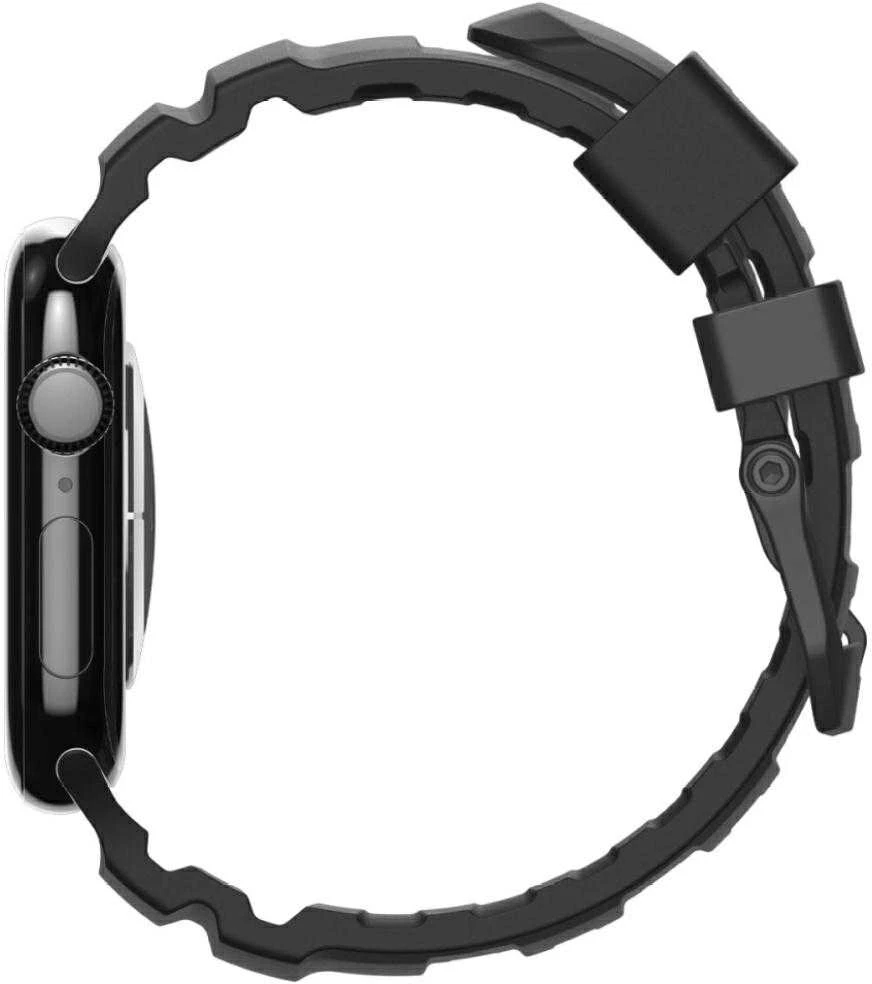 „Spigen“ silikoninė apyrankė, juoda - Apple Watch 49mm/46mm/45mm/44mm