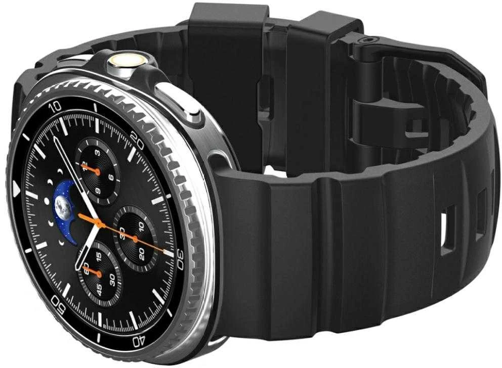 Spigen Silicone Band, juodas - Samsung Galaxy Watch 8 46mm/44mm/40mm