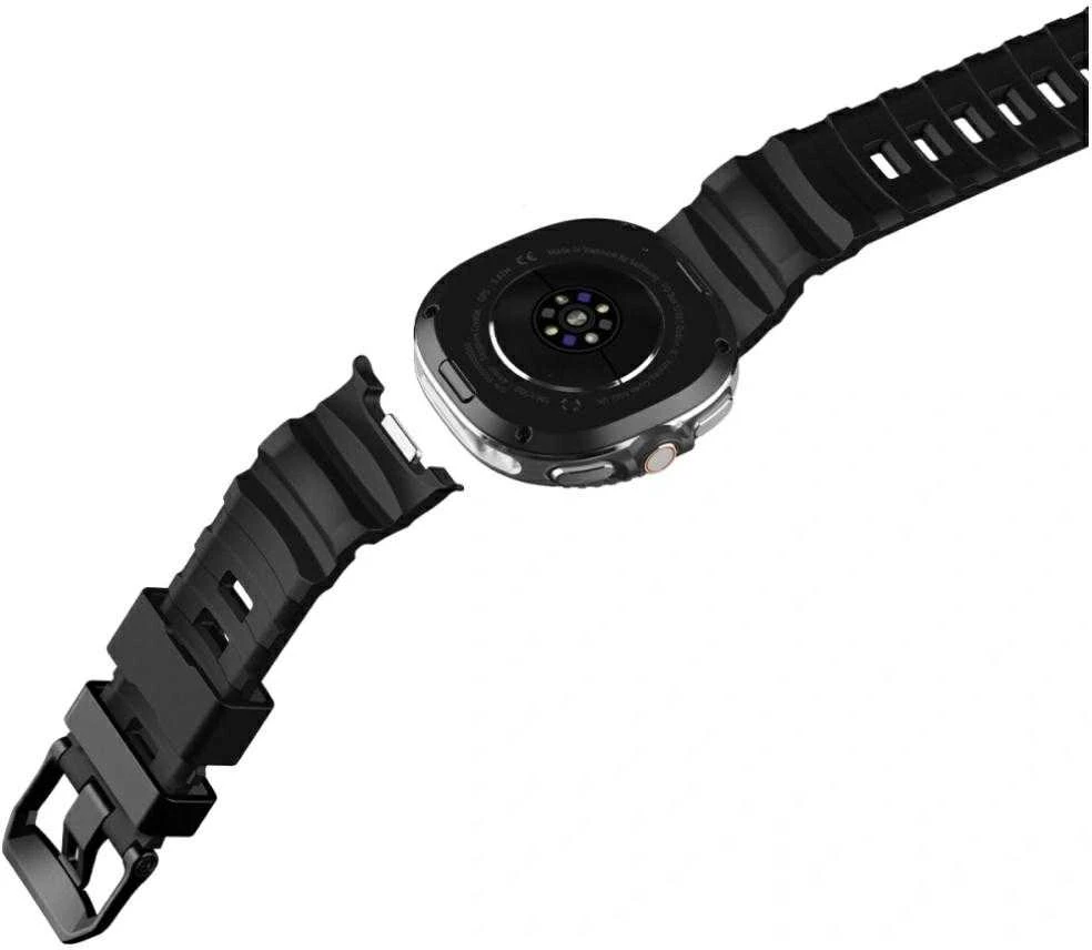 Spigen Silicone Band, juodas - Samsung Galaxy Watch 8 46mm/44mm/40mm
