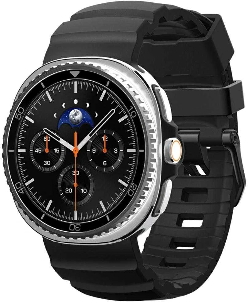 Spigen Silicone Band, juodas - Samsung Galaxy Watch 8 46mm/44mm/40mm