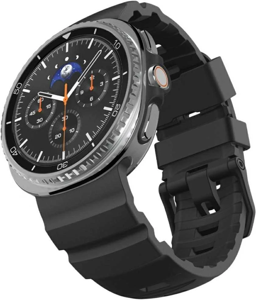 Spigen Silicone Band, juodas - Samsung Galaxy Watch 8 46mm/44mm/40mm