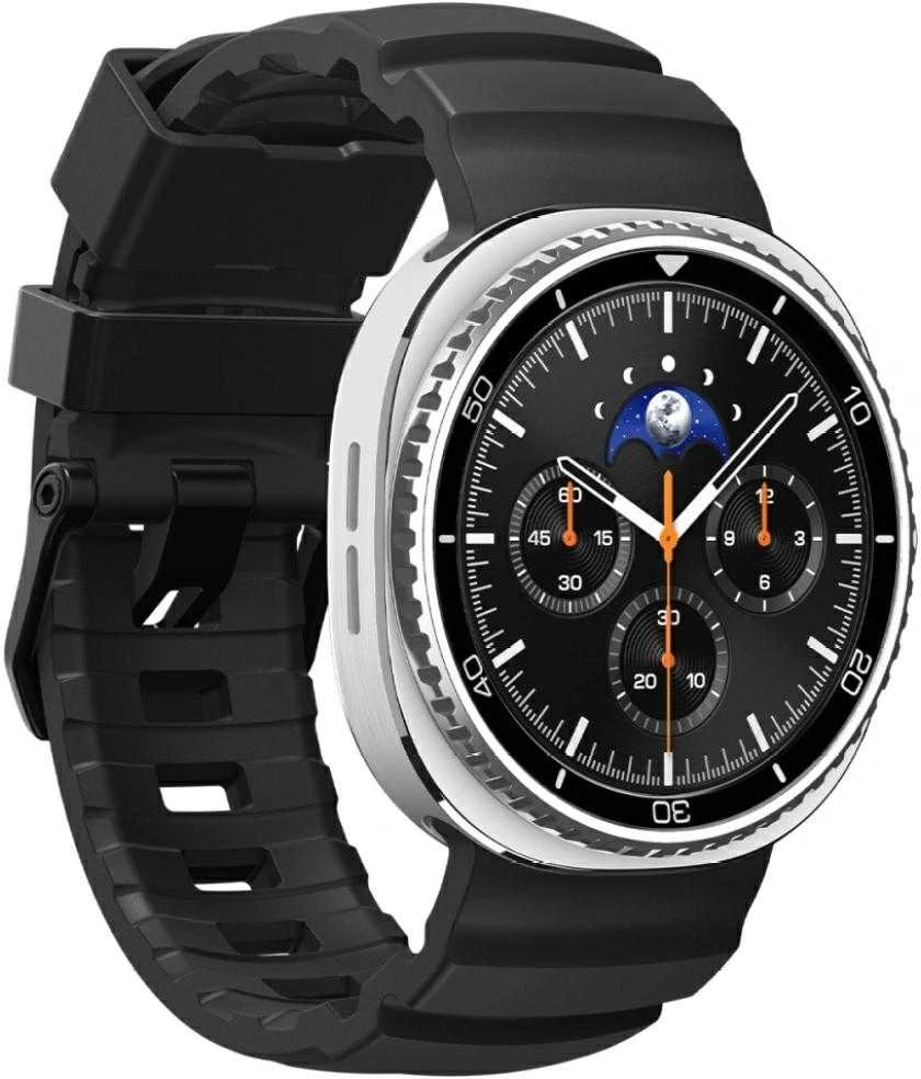 Spigen Silicone Band, juodas - Samsung Galaxy Watch 8 46mm/44mm/40mm