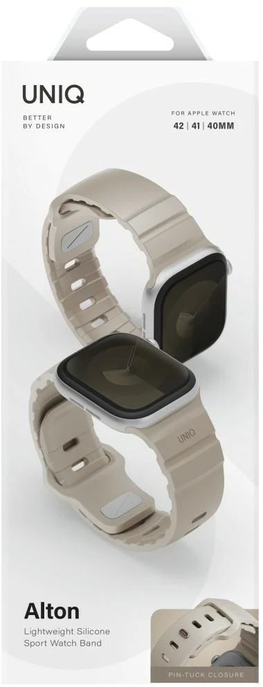 Dirželis UNIQ Alton do Apple Watch 42/41/40mm Silicone smėlio