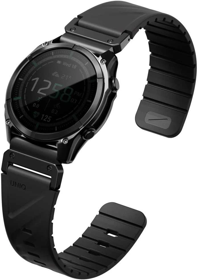 UNIQ Fluo x Smart-Fit apyrankė for Garmin 22mm juodos spalvos