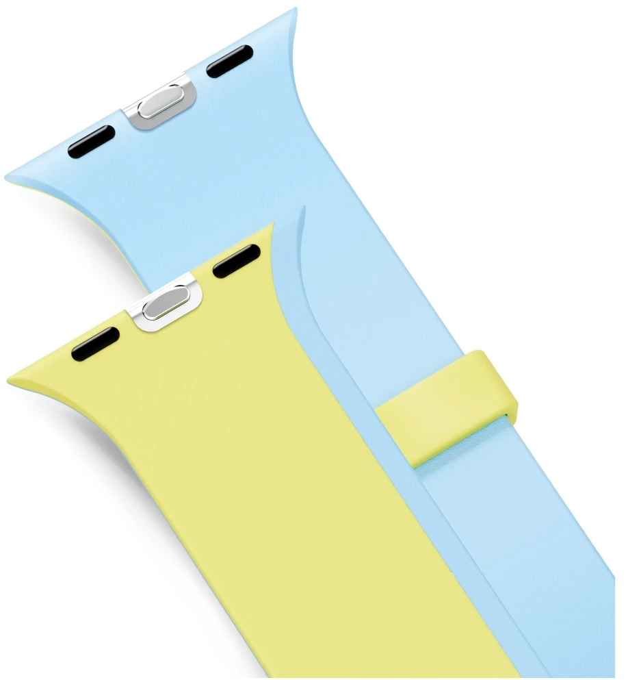 Dirželis UNIQ Revix IV Reversible Magnetic do Apple Watch Series 4/5/6/7/8/9/10/11/12/SE/SE2/SE3/Ultra/Ultra 2/Ultra 3/Ultra 4 44/45/46/49mm šviesiai žalia-mėlyna