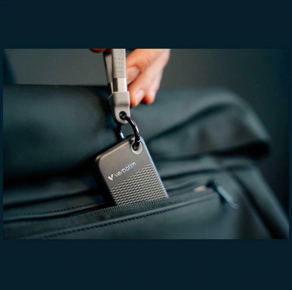 „Verbatim Pocket SSD 128GB“ USB-C 3.2 Gen.2 išorinis diskas, Juoda-Pilka 32432