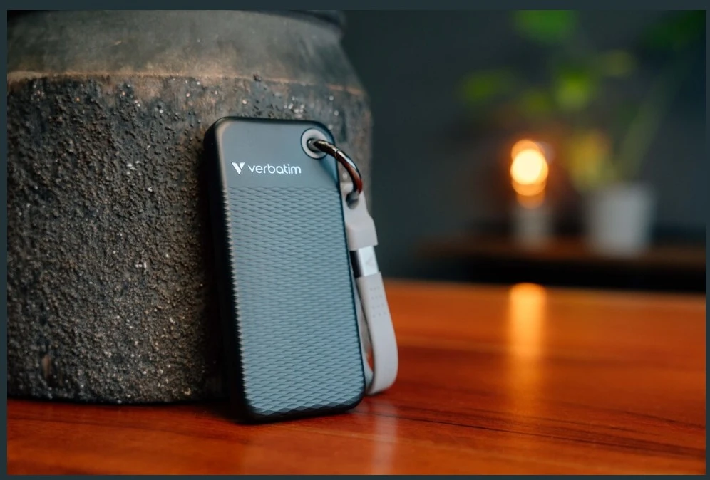 „Verbatim Pocket SSD 128GB“ USB-C 3.2 Gen.2 išorinis diskas, Juoda-Pilka 32432