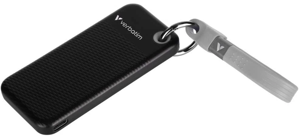 Kietasis diskas Verbatim diskas SSD 1TB - raktų pakabukas su laidu USB 3.2 gen.2 juodos ir pilkos spalvos 32190